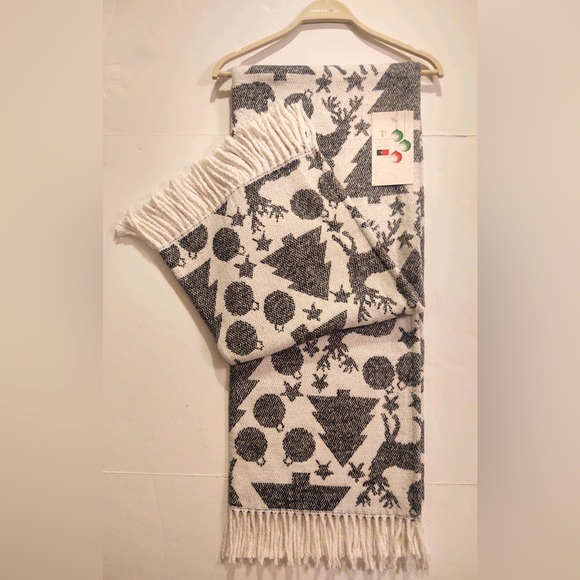 🎁Texteis Penedo Holiday Throw Blanket - Iced Charcoal - Picture 4 of 7